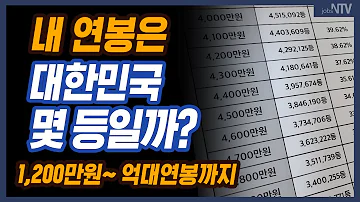 연봉 1억은 상위 6 5 나는 대한민국 몇등 상위 몇 퍼센트 그래프 확인 세전 기준