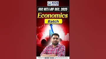 UGC NET/JRF Economics Dec 2025 – New Batch Launch! #ugcnetjrf #economics #newbatch #kgsugcnet
