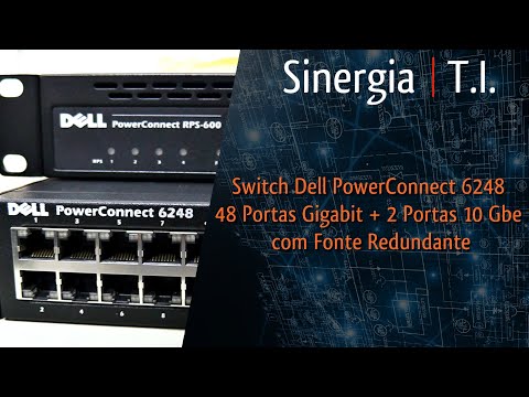 Switch Dell PowerConnect 6248 48 Portas Gigabit + 2 Portas 10 Gbe com Fonte Redundante