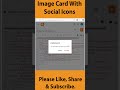 🔸 Image Card with Social Icons Hover Reveal | Blogger HTML CSS Widget 💻🔥 #techjugaadpro