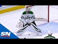 Anton Khudobin Lets Fly Ball-Style Falling Puck Slip Through Him For Red Wings Goal