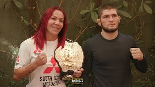 UFC 219: Cris Cyborg and Khabib Nurmagomedov Lunch Scrums - MMA Fighting