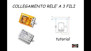 FINDER collegamento relè passo passo a 3 fili TUTORIAL