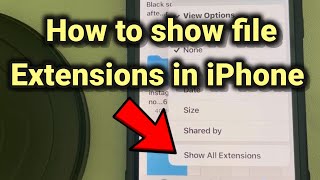 How to show all file extensions in iPhone