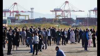 大阪・関西万博　参加国代表者ら会場視察