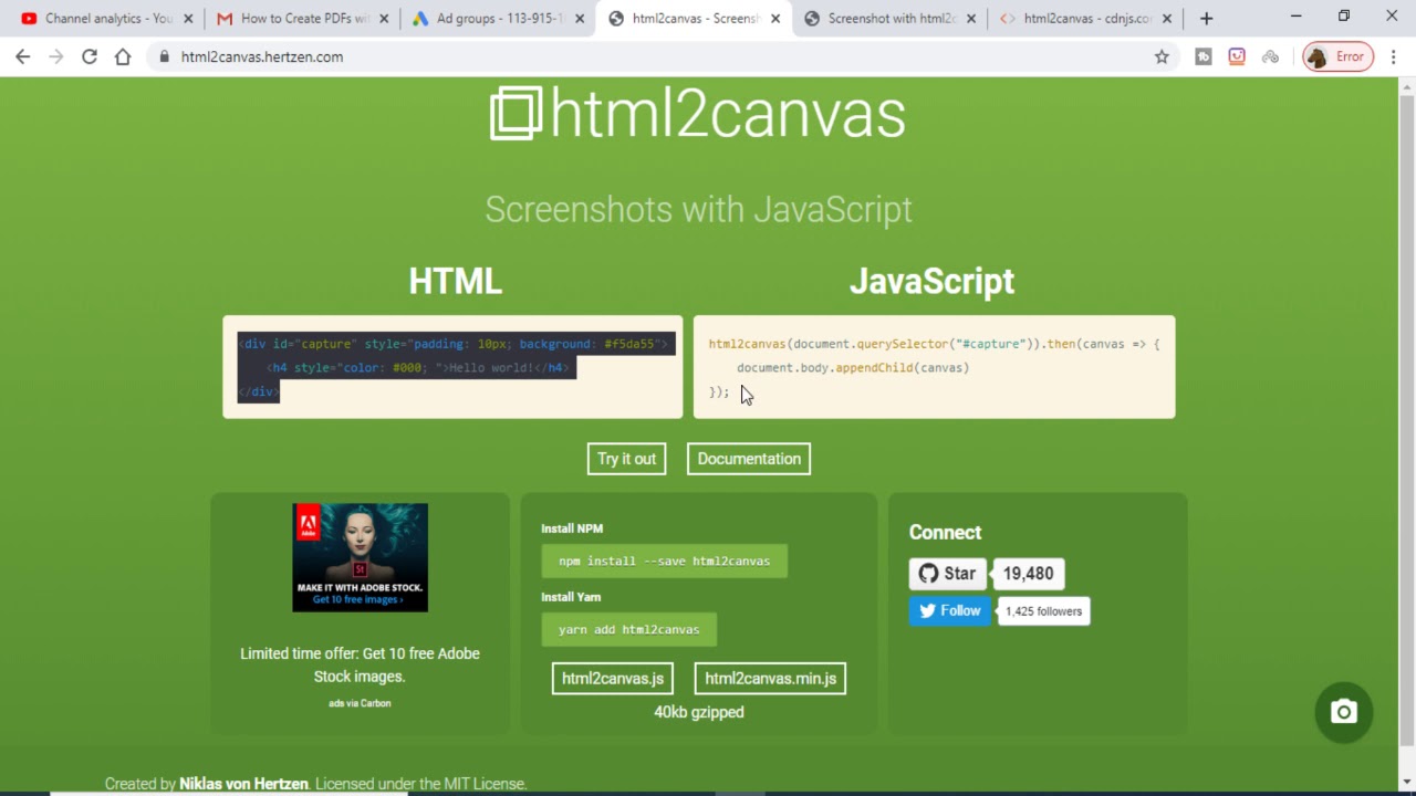 Html2canvas. Html 2. Canvas html examples. Canvas background data Analitic.