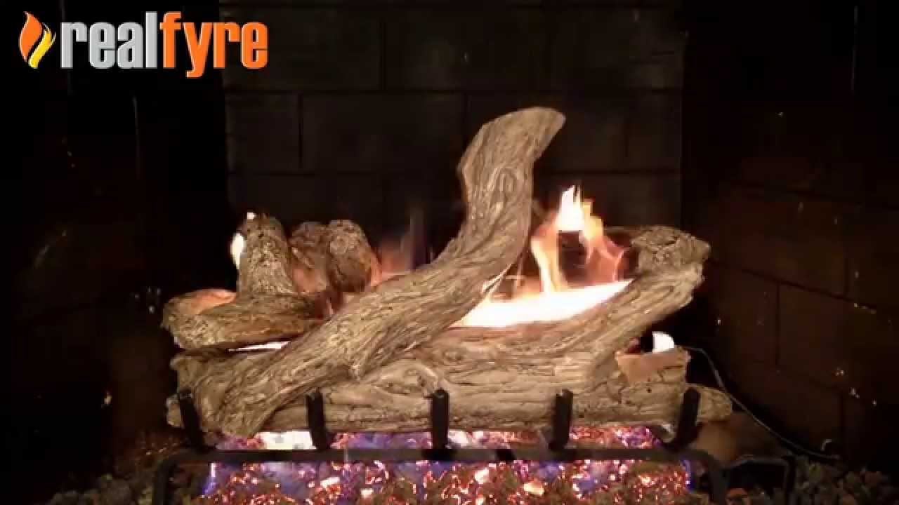 Peterson Real Fyre Coastal Driftwood Log Set, Shown With the G45 Burner