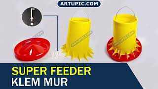 Super Feeder 6 Kg KELIPATAN 20 PCS Tempat Makan Ayam Klem Mur Pedaging Broiler 6kg Artupic