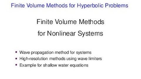 FVMHP20   Finite volume methods for nonlinear systems