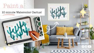 🌵 How to Paint a Digital Watercolor Cactus in Procreate!