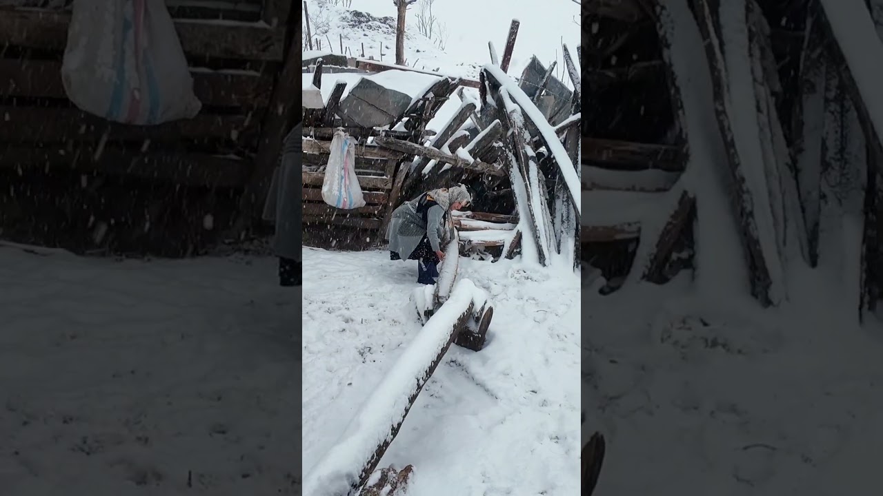 Winter in a Snowy Mountain Village | Slow-Cooked Chicken by the Fire 