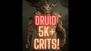 DIABLO 4:  DRUID AOE PULVERIZE 5k+ Crits!