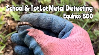 Tot Lot Metal Detecting: Elementary Schools Minelab Equinox 800