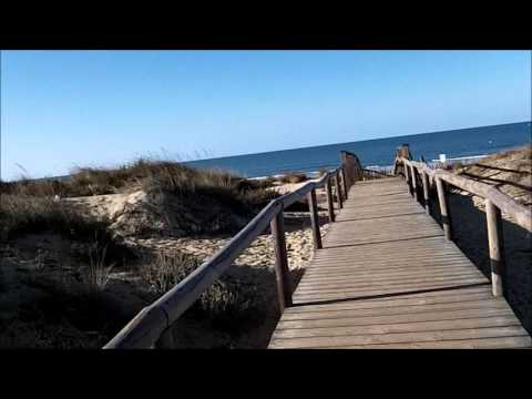 Realtime Walk to the Beach from the Barcelo Punta Umbria Beach Resort Hotel