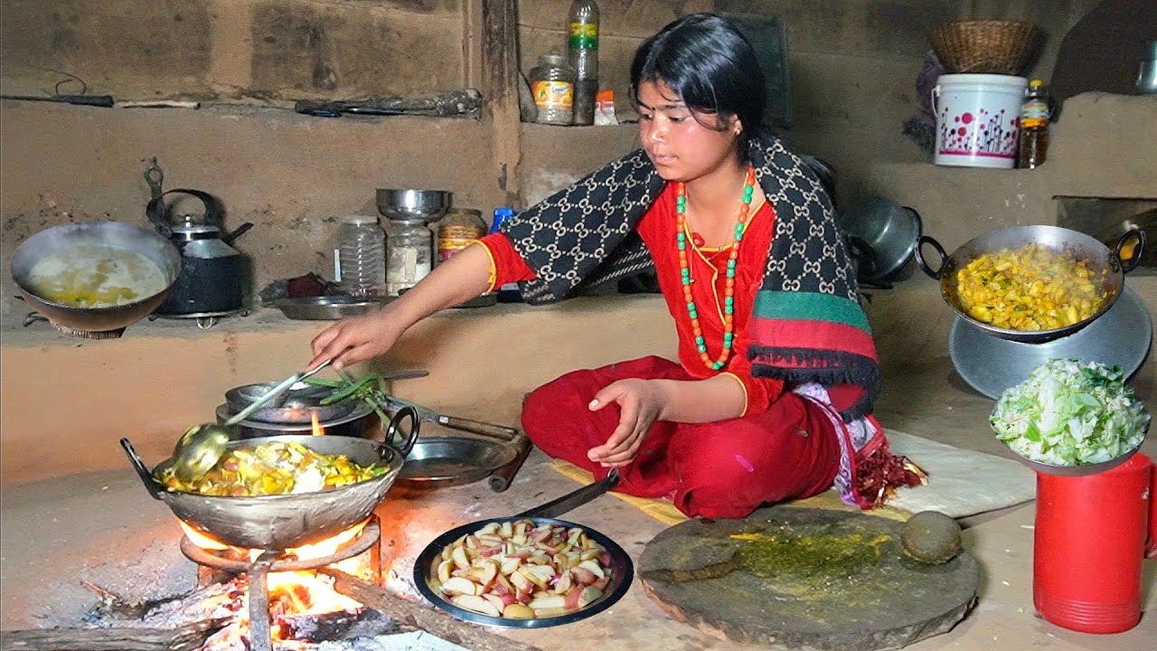 From Soil to Stove: Nepali Village Feast Over Open Fire