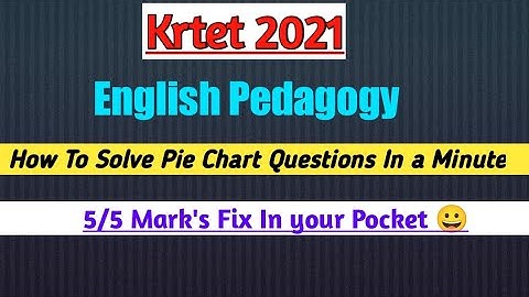 Krtet/Ctet 2021 English Pedagogy (How To Solve Pie Chart Questions In a Minute) Must watch 5/5