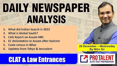 CLAT 2024 I Daily Current Affairs Booster 28 Dec I A must for CLAT & AILET Aspirants