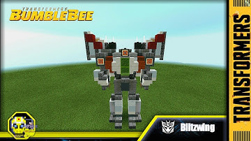 Minecraft - how to build Blitzwing!!! form 🐝Bumblebee the movie สร้าง บลิสท์วิง จาก หนัง บัมเบิ้ลบี