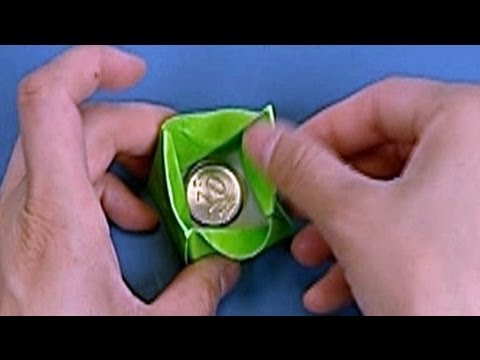 How to make a Paper Coin Box (Tutorial) - Paper Friends 05 | Origami for Kids