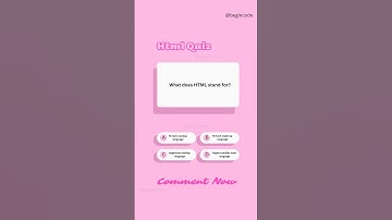 what does HTML stand for ? Html QUIZ | #htmlquiz #computerquiz  | begin code with HTML #learnhtml