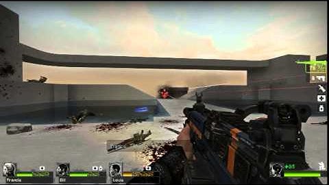 Left 4 dead 2 Mod gameplay - Tank Challenge 10 level Attempt #3