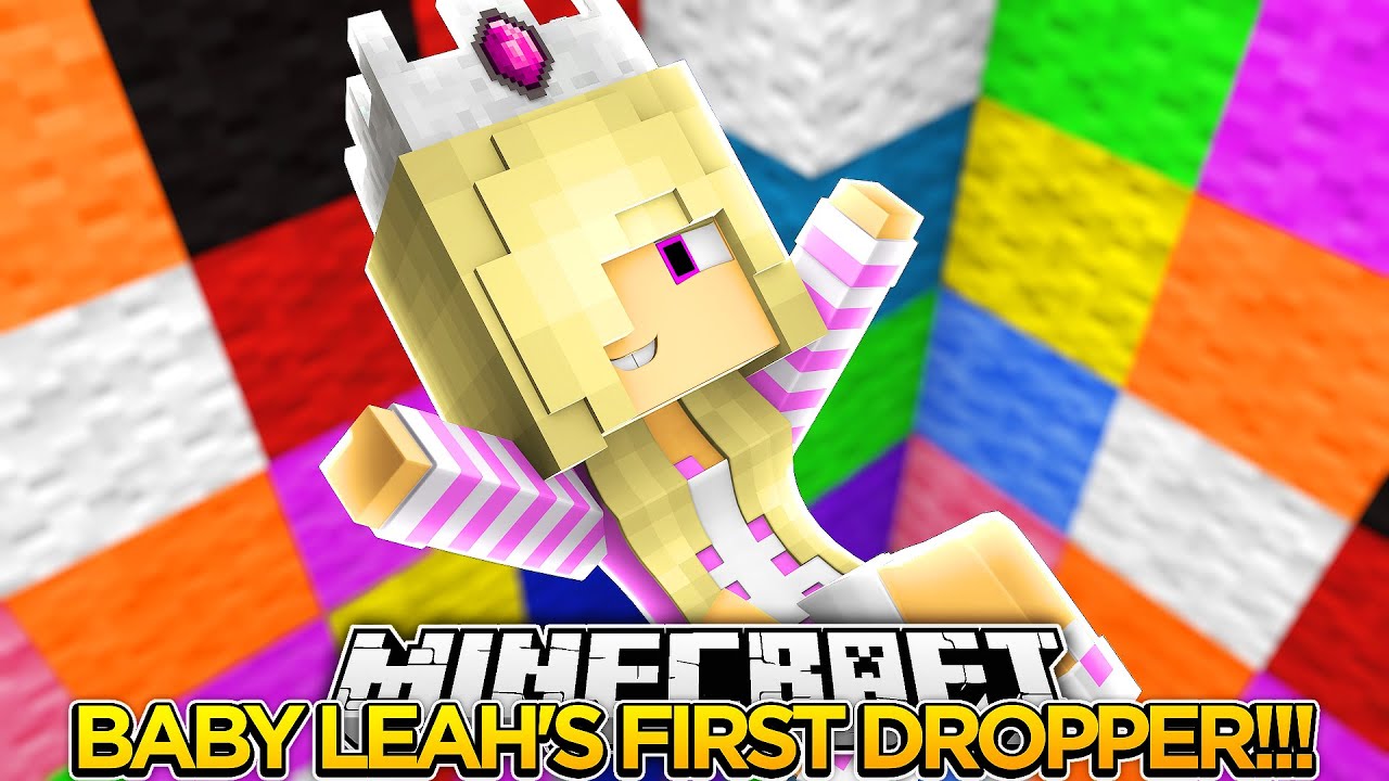 My First Ever Dropper W Little Donny Minecraft Baby Leah Adventures - baby leah plays roblox youtube