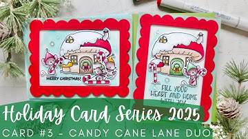 Holiday Card Series 2025 #3 | Mama Elephant NEW RELEASE | Copic Coloring TWO Christmas Mice Cards