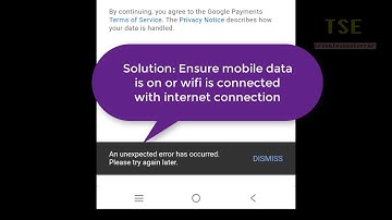How to fix An unexpected error has occurred Please try again later in google play store