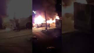 Incendiu autocar Sibiu - Șura Mare - VIDEO