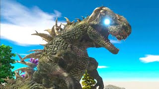 Ice Floe Battle Godzilla Vs Dinosaur - Animal Revolt Battle Simulator