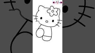 hello kitty drawing   #shorts