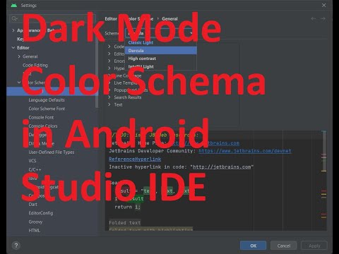 How to set Dark mode Color scheme (Dracula) theme in your Android Studio IDE?