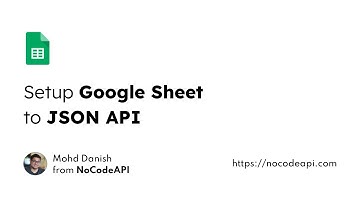 Setup Google Sheet to JSON API