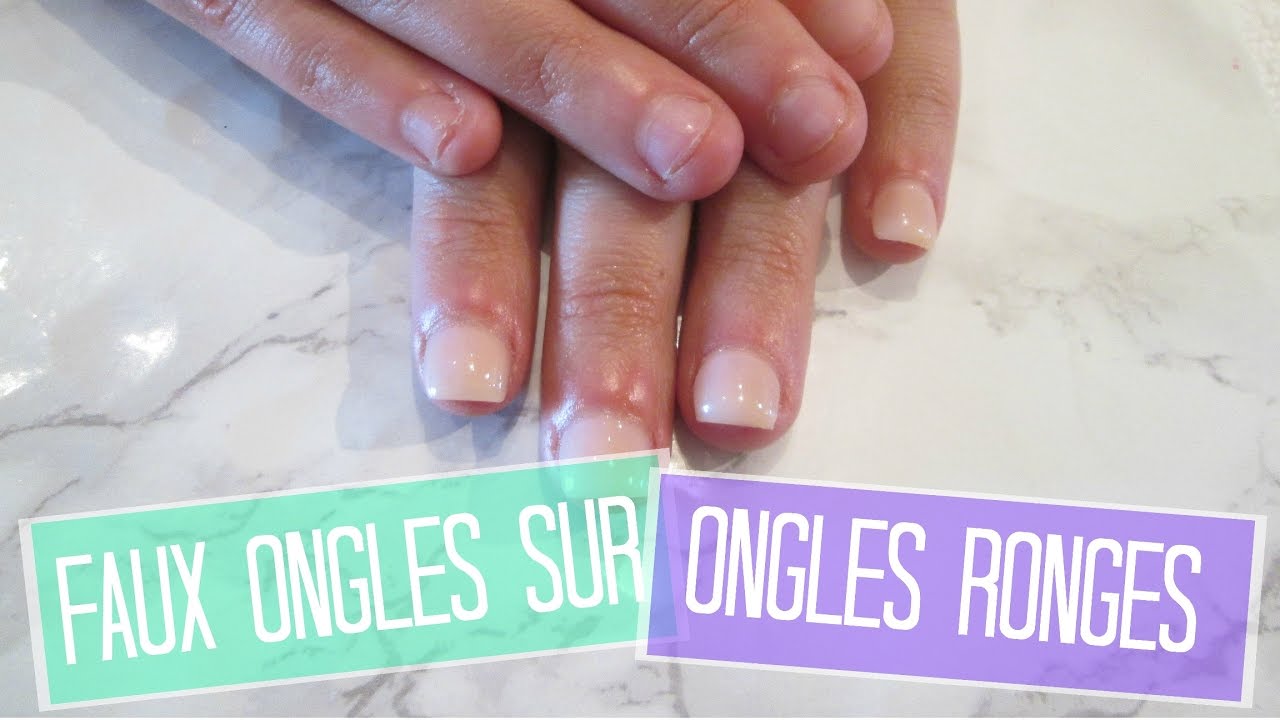 TUTO Faux Ongles sur Ongles Rongés en acrylique | Melissa Easy Nails -  YouTube