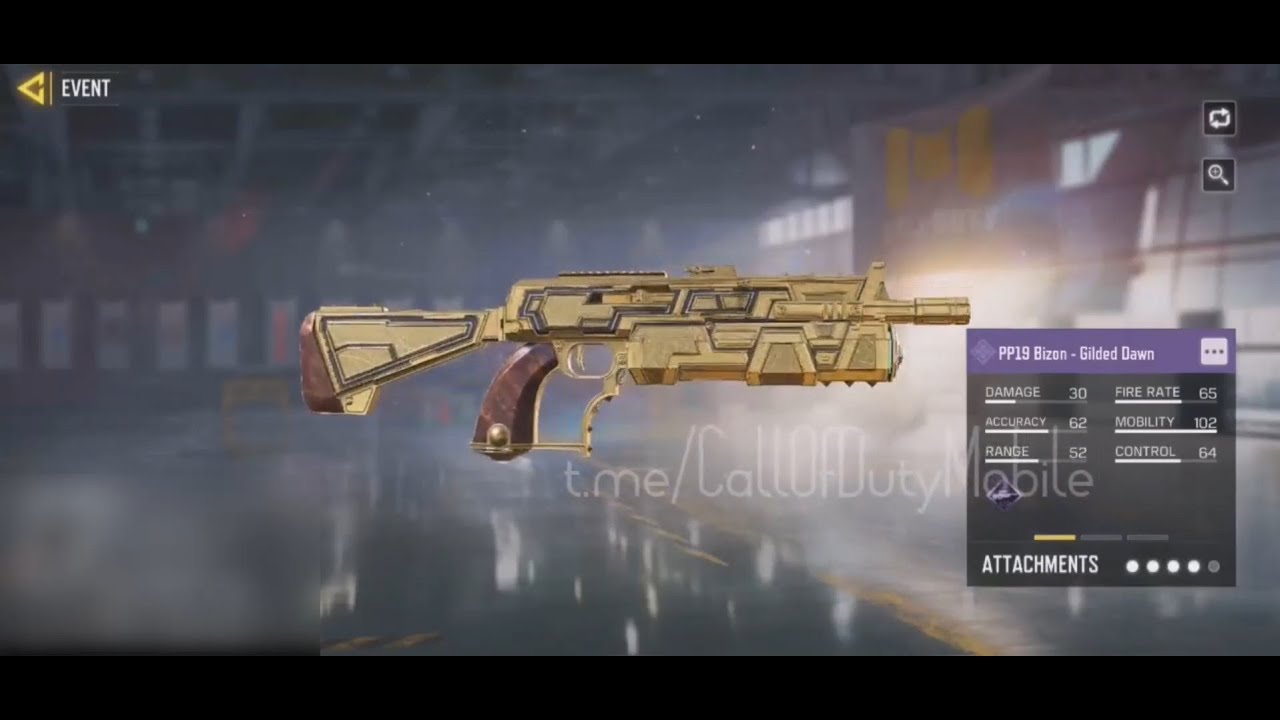 Gilded Ruin Cod call of duty mobile season 4 PP19 Bizon Gilded Dawn - YouTube