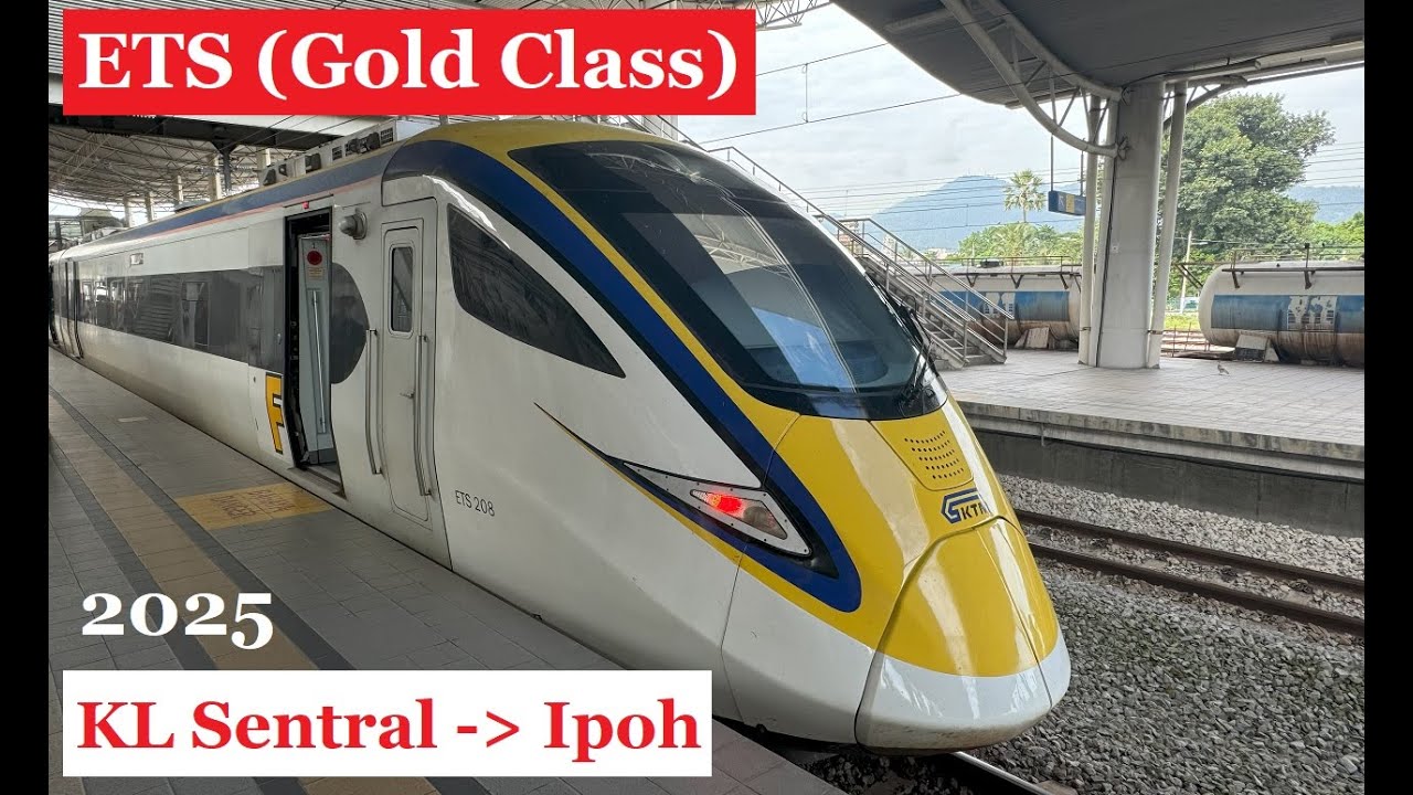 ETS Train 2025 - KL Sentral to Ipoh, Malaysia - Gold - Food, Toilet, Seating Condition 
