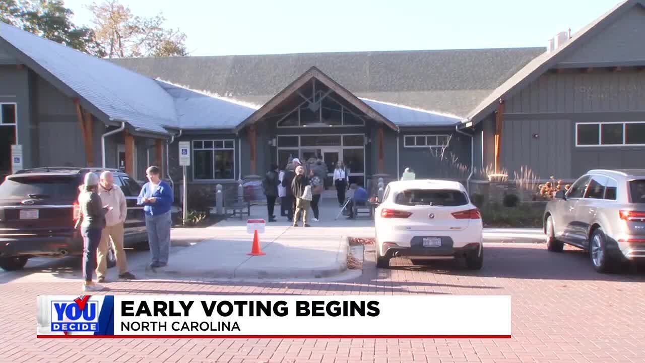 Early voting begins in North Carolina - YouTube