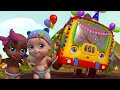 The Wheels On The Bus Goes Round And Round - Birthday Song | Kids Cartoons | Infobells