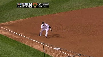 TEX@CWS: Gillaspie recovers to throw out Beltre