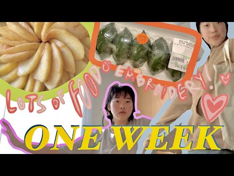 ONE WEEK// ft. lots of embroidering, packing, and eating ( ↀДↀ)✧