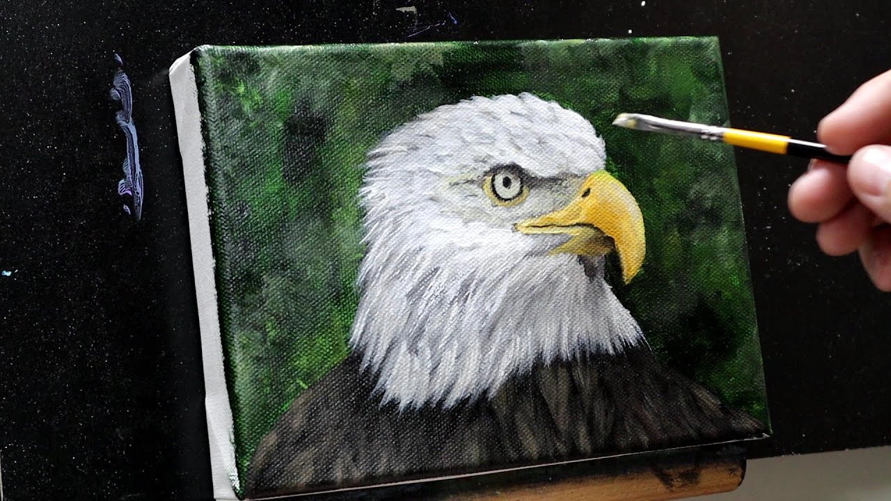 Bald Eagle Portrait Painting Paint With Me eagle painting art