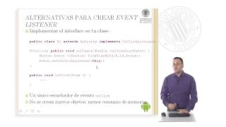 Escuchadores de eventos y manejadores de eventos en Android |  | UPV