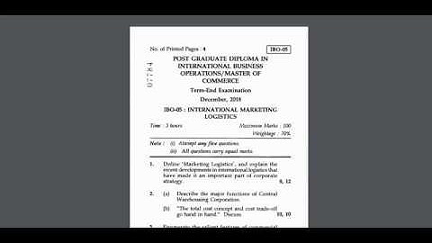 IBO 05 QUESTION PAPER DEC 2018