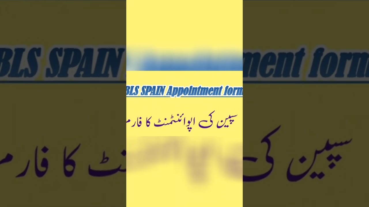 BLS SPAIN APPOINTMENT FROM 