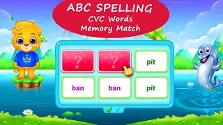 ABC Spelling and Phonics #8 - CVC Words - Memory Match with Lucas and Ruby | RV AppStudios Games screenshot 2