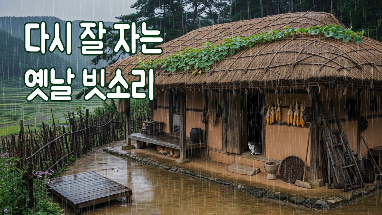 다시 잘 자는 옛날 빗소리｜잘 자고 다시 행복한 숙면 힐링 ASMR