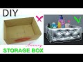 DIY cardboard box luxury storage / Best out of waste / CRAFT IDEAS