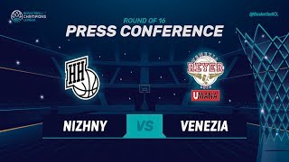 Nizhny Novgorod v Umana Reyer Venezia - Press Conference - Basketball Champions League 2018