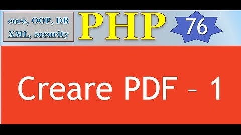 PHP 5.5 ITA 76: Creare PDF - 1