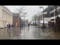 Walking in fareham town centre on a wet dayfarehamhampshire